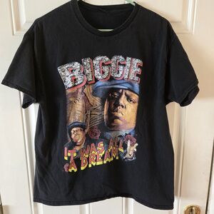 Biggie Smalls It Was All A Dream T-shirt Size Men's Large Y2K 90s Hip Hop Music